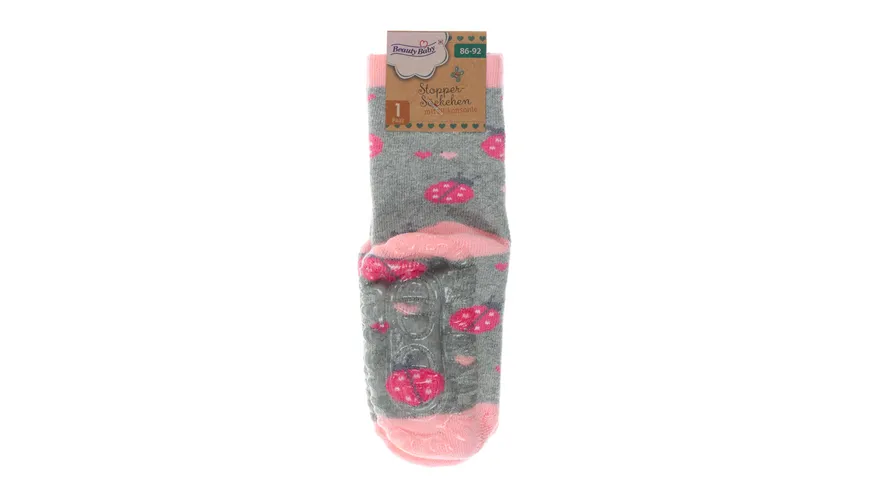 Beauty Baby Stoppersocke Girl grau