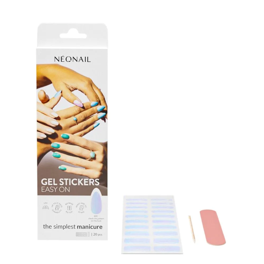 Adesivos de gel Neonail Easy On M11 Hybrid, 20 unidades