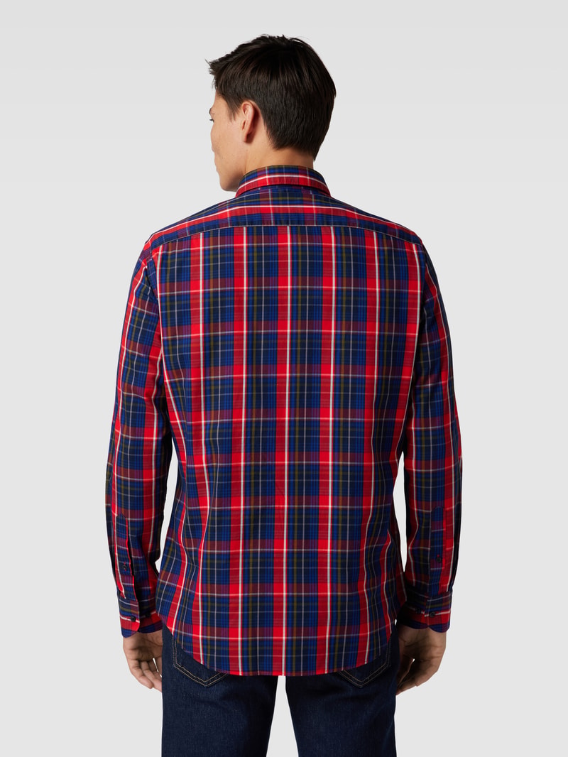 Freizeithemd mit Tartan-Karo in marineblau