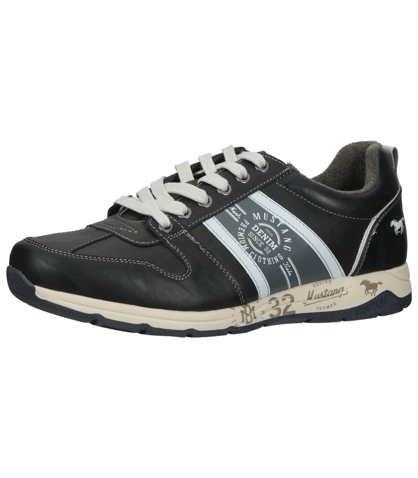 MUSTANG Halbschuhe Lederimitat Schnürschuh