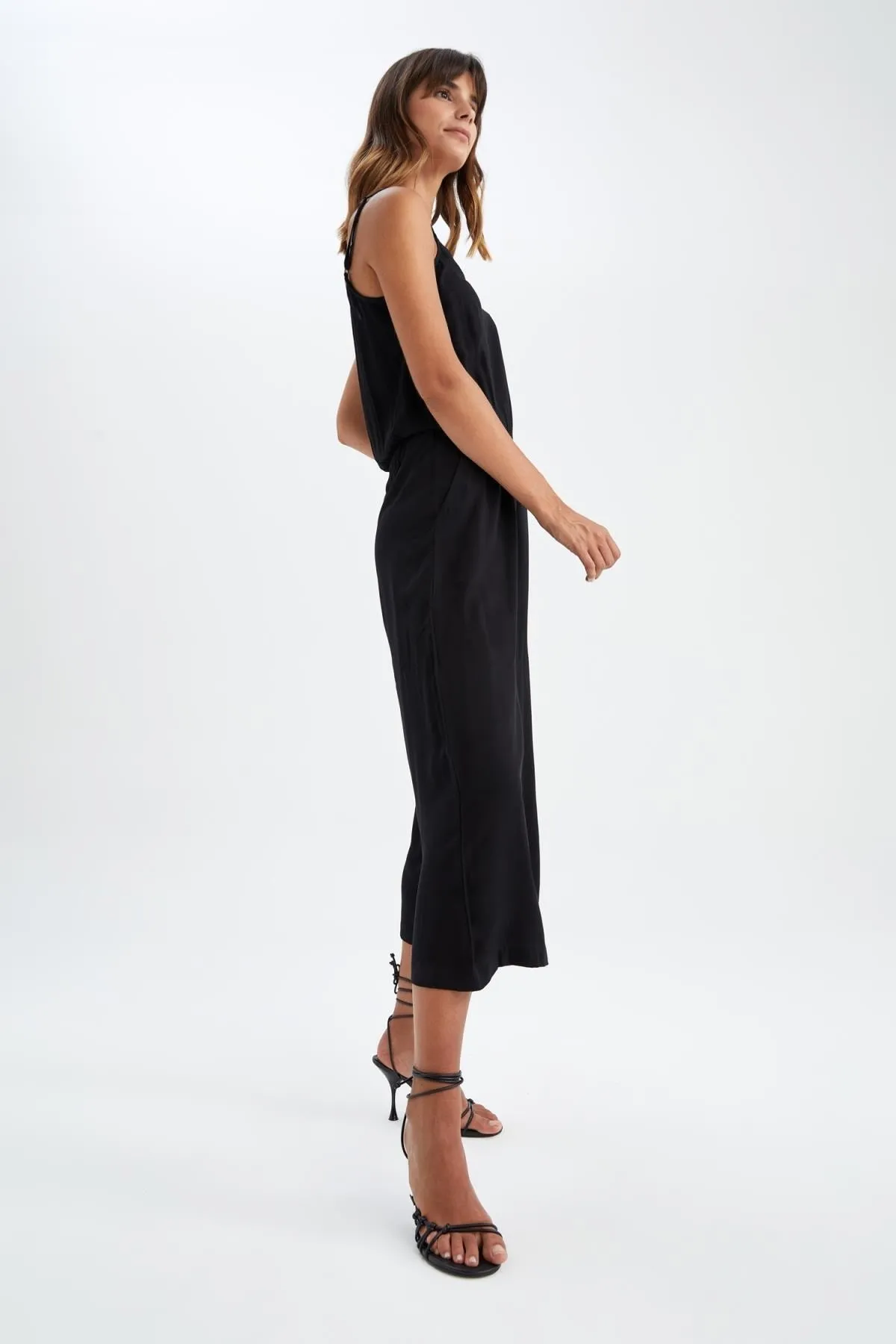DeFacto  Basic-Midi-Jumpsuit mit Trägern