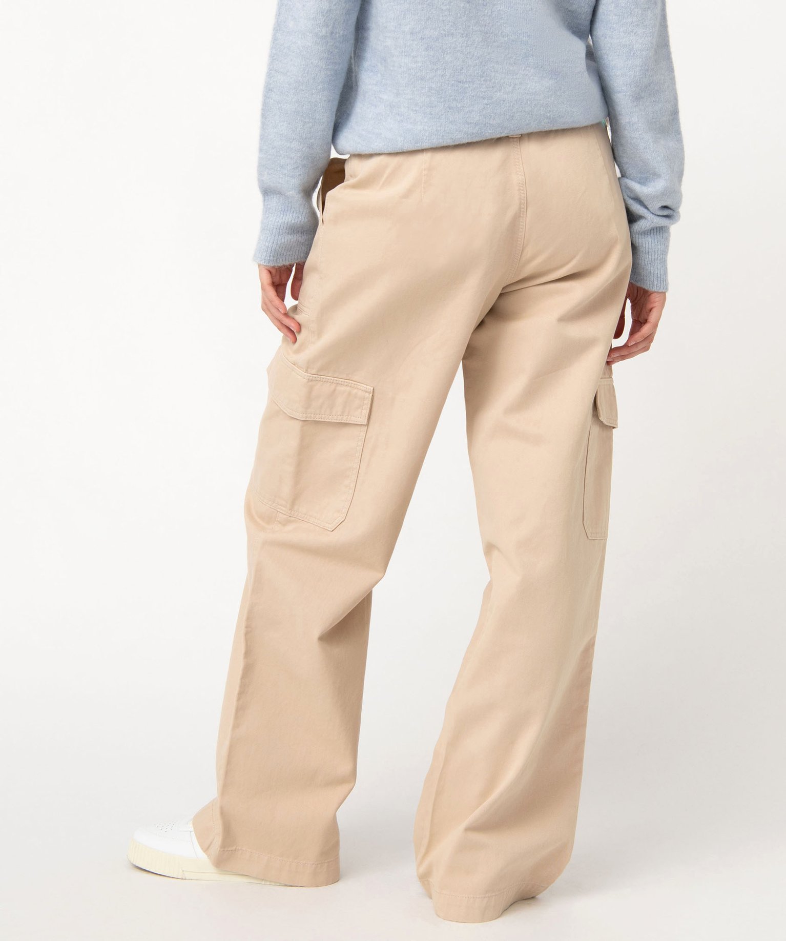Pantalon large coupe baggy femme ecru | GEMO