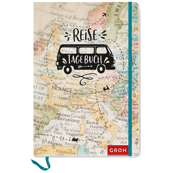 Reisetagebuch (Landkarte) - Notizbuch