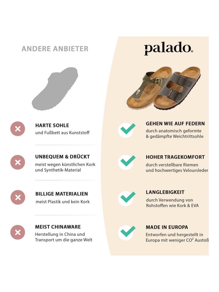 palado Pantoletten in Basic Lack Schwarz günstig kaufen