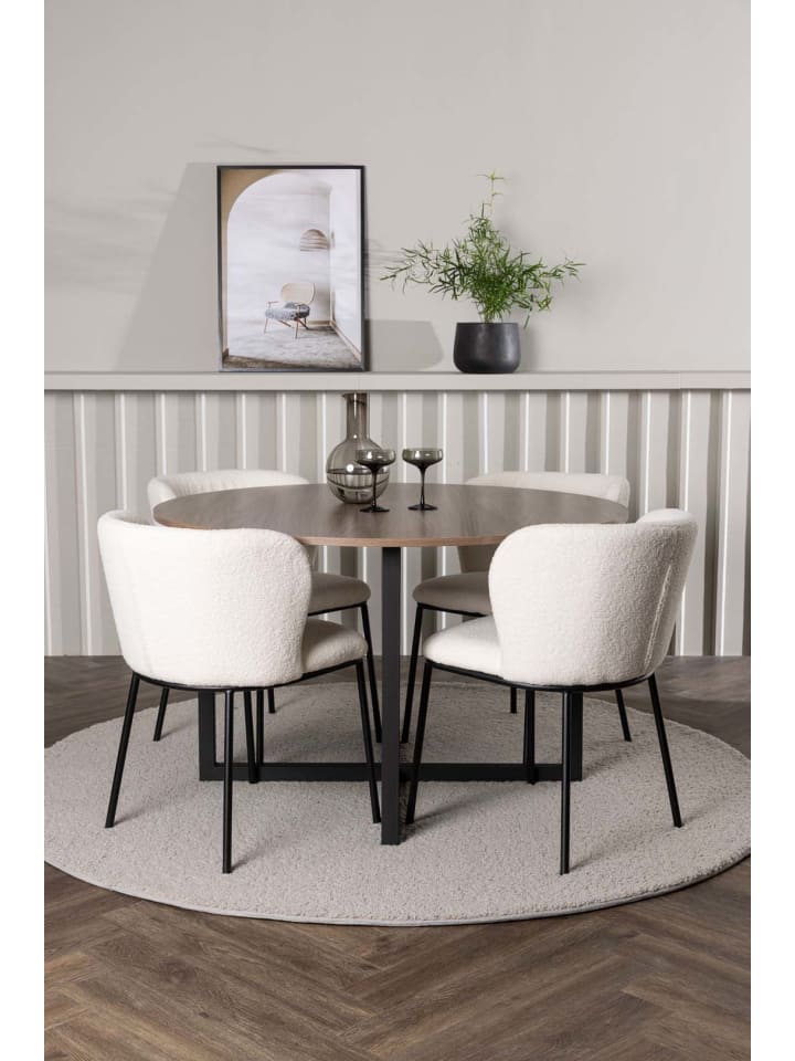ebuy24 Essgruppe Durango 22 (5-teilig) Nussbaum 120 x 120 cm günstig kaufen onesize