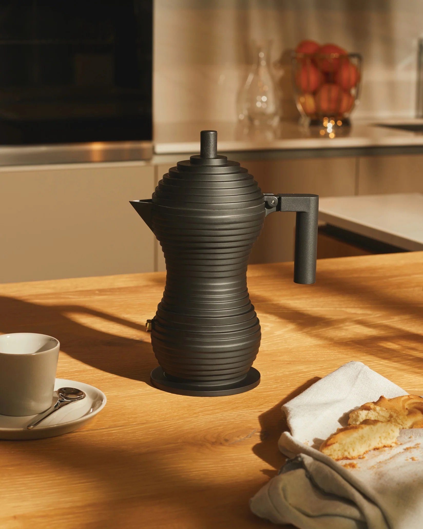 Alessi Espressokocher Pulcina Espressokocher, Schwarz