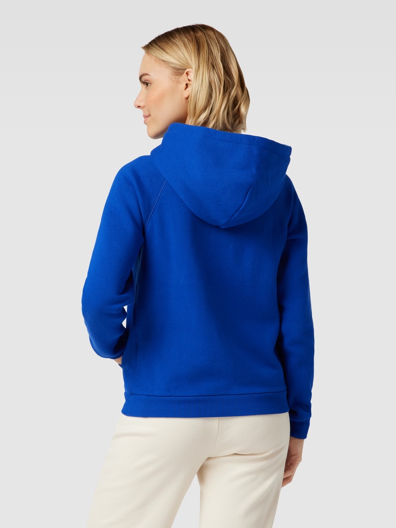 Hoodie mit Label-Stitching in blau