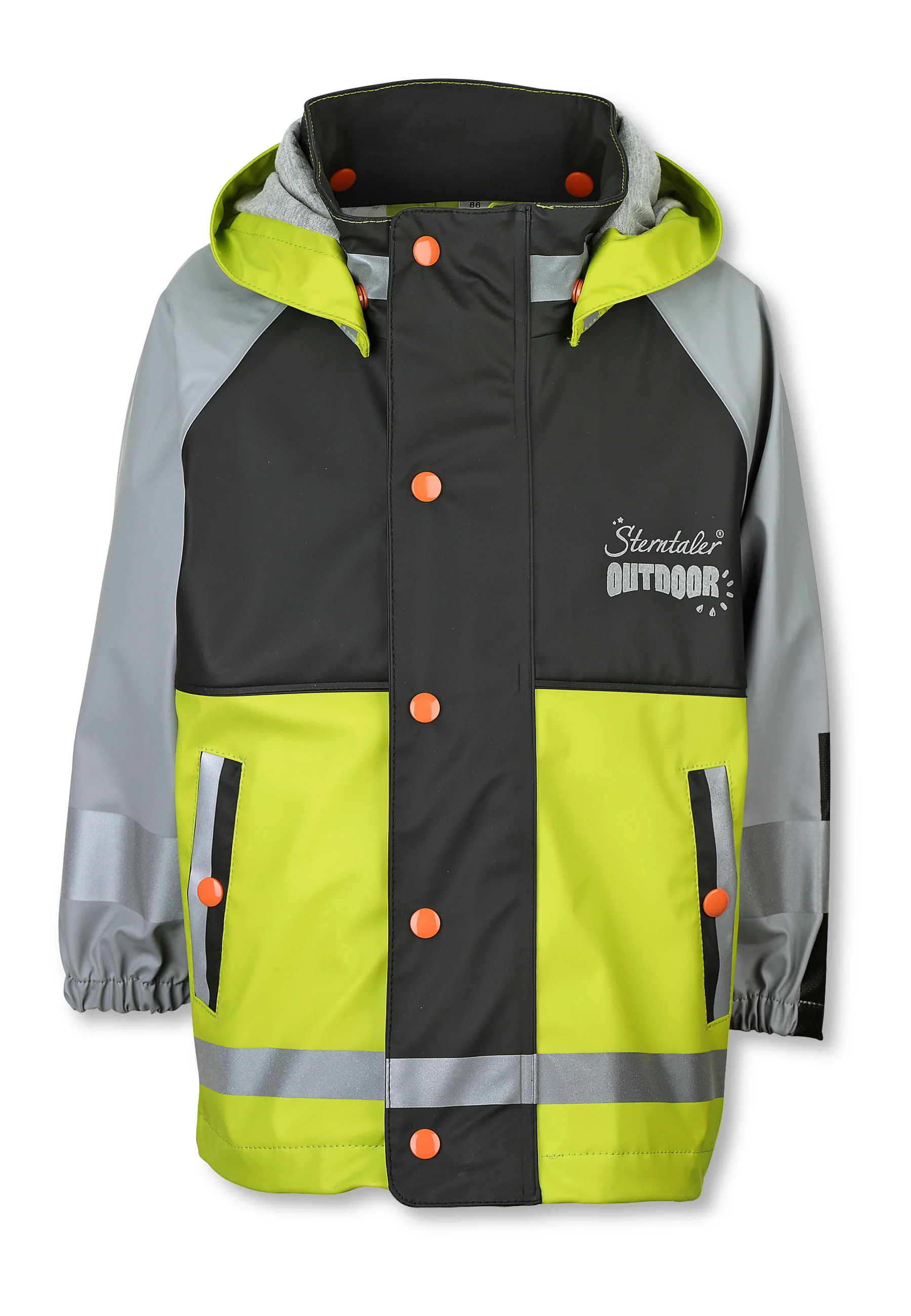 Funktions-Regenjacke mit Reflektoren, wasserdicht