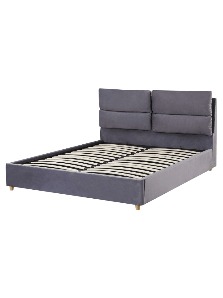 Beliani Doppelbett BATILLY in Grau - (W) 174 x (H) 105 x (L) 224 cm günstig kaufen onesize
