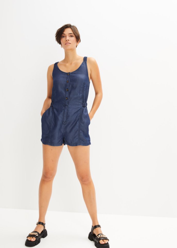Jeans-Overall aus Lyocell