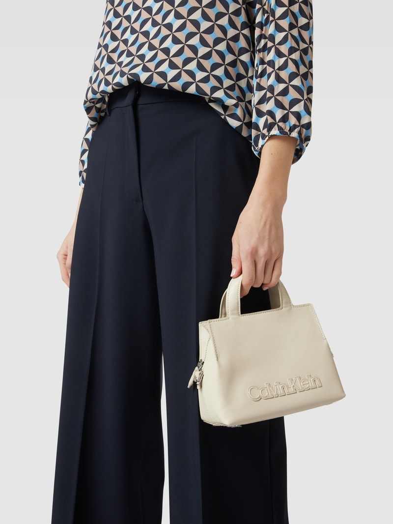 Tote Bag mit Label-Detail Modell 'NEAT' in ecru