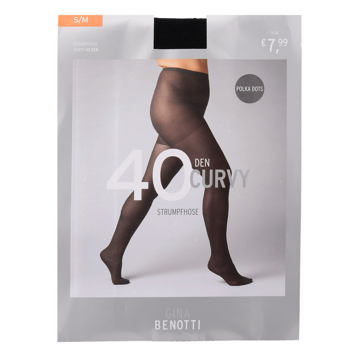 Damen Curvy-Strumpfhose mit Polka Dots