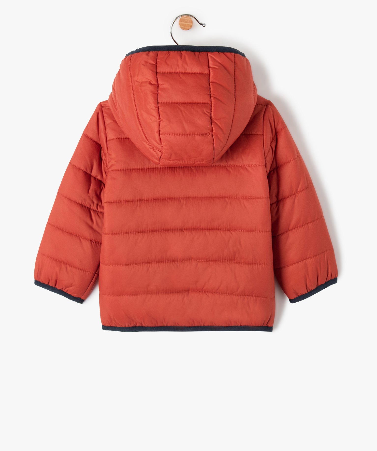 Doudoune bébé Garçon à capuche et détails contrastants rouge | GEMO