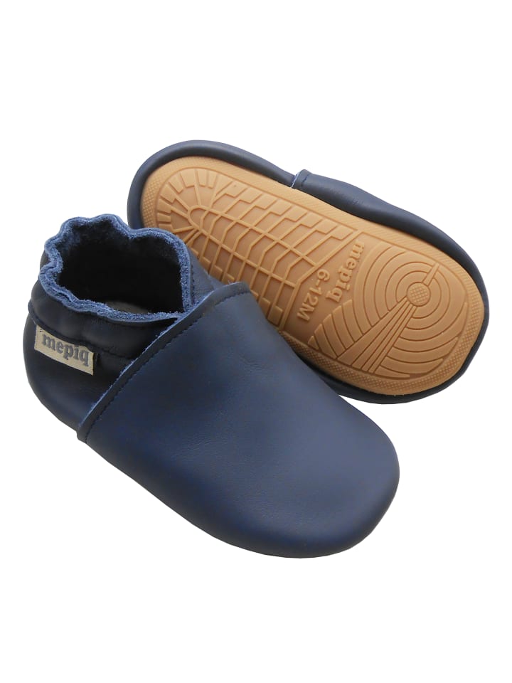 Yalion Baby Leder-Krabbelschuhe in Dunkelblau günstig kaufen
