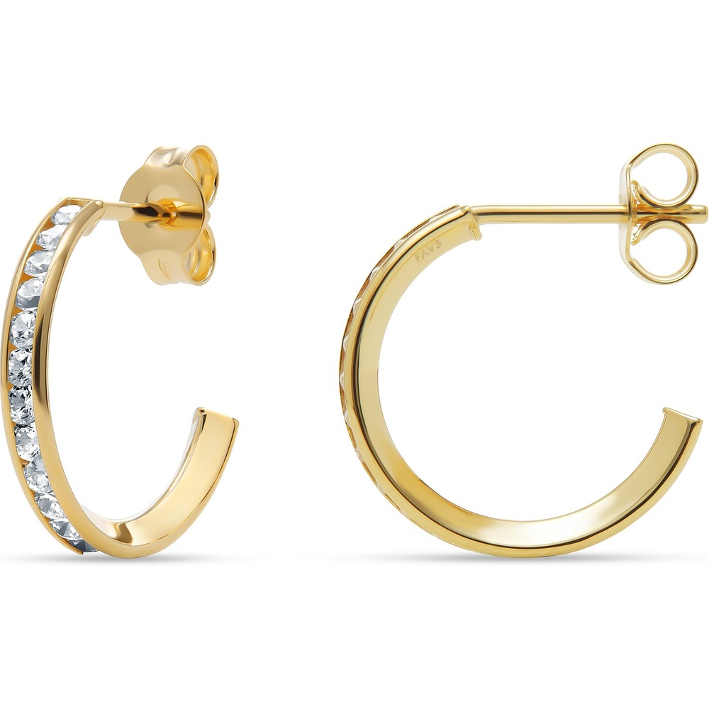 FAVS Créoles 375 Or jaune Boucles d'oreilles