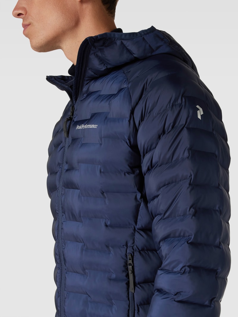 Steppjacke mit Reißverschlusstaschen Modell 'Argon' in marineblau