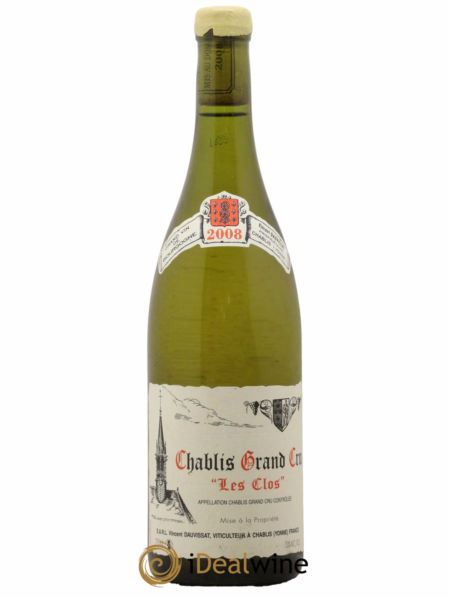 Chablis Grand Cru Les Clos Vincent Dauvissat (Domaine)  2008 - Lot de 1 Bouteille