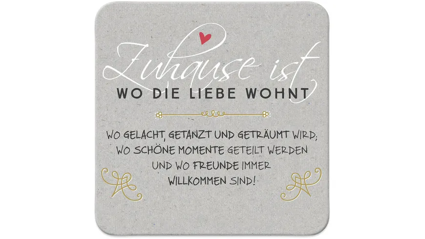 H:)PPYlife Untersetzer »Zuhause«