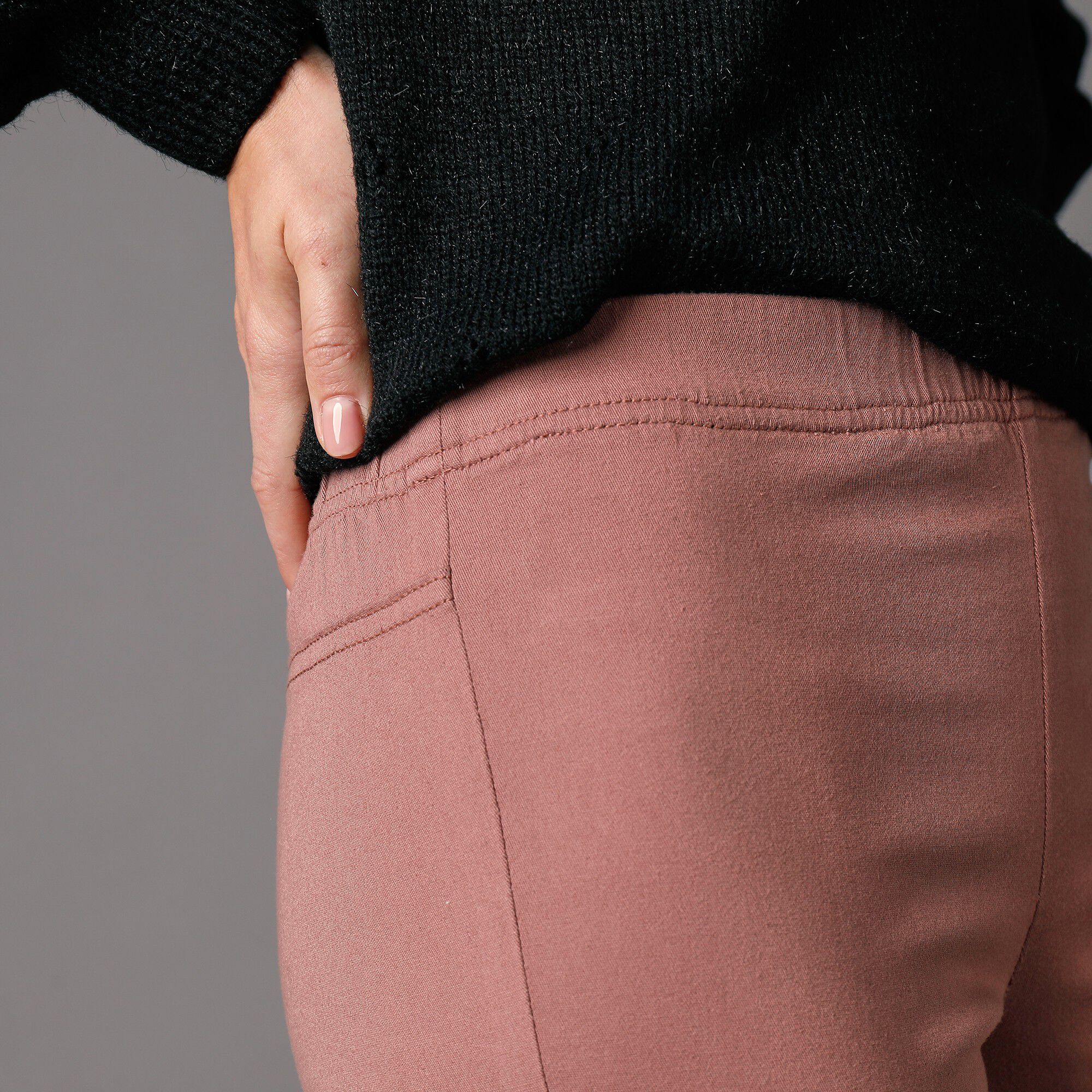 Pantalon sculptant effet ventre plat taille élastiquée