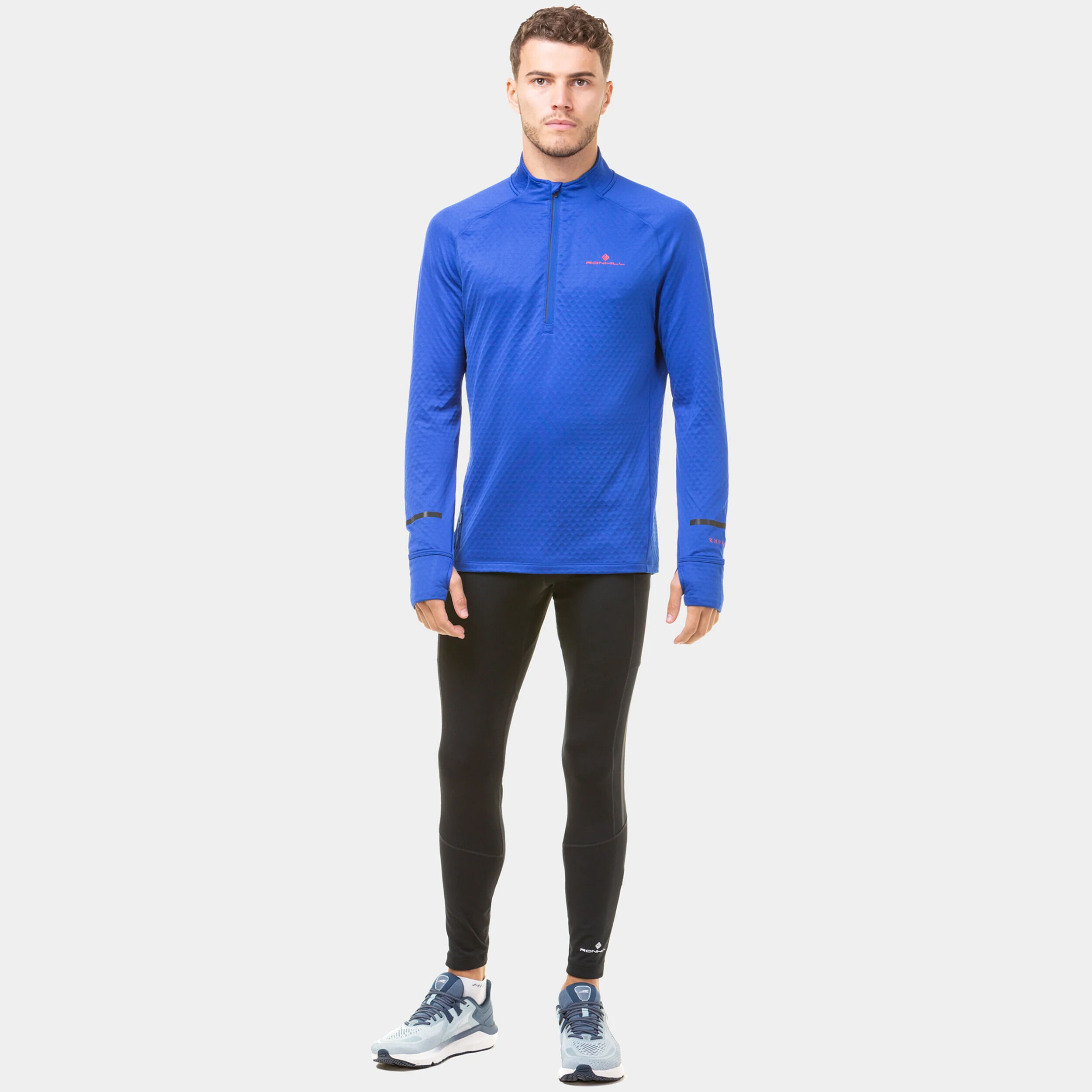 Tech Prism 1/2 Zip Laufshirt Herren - Blau