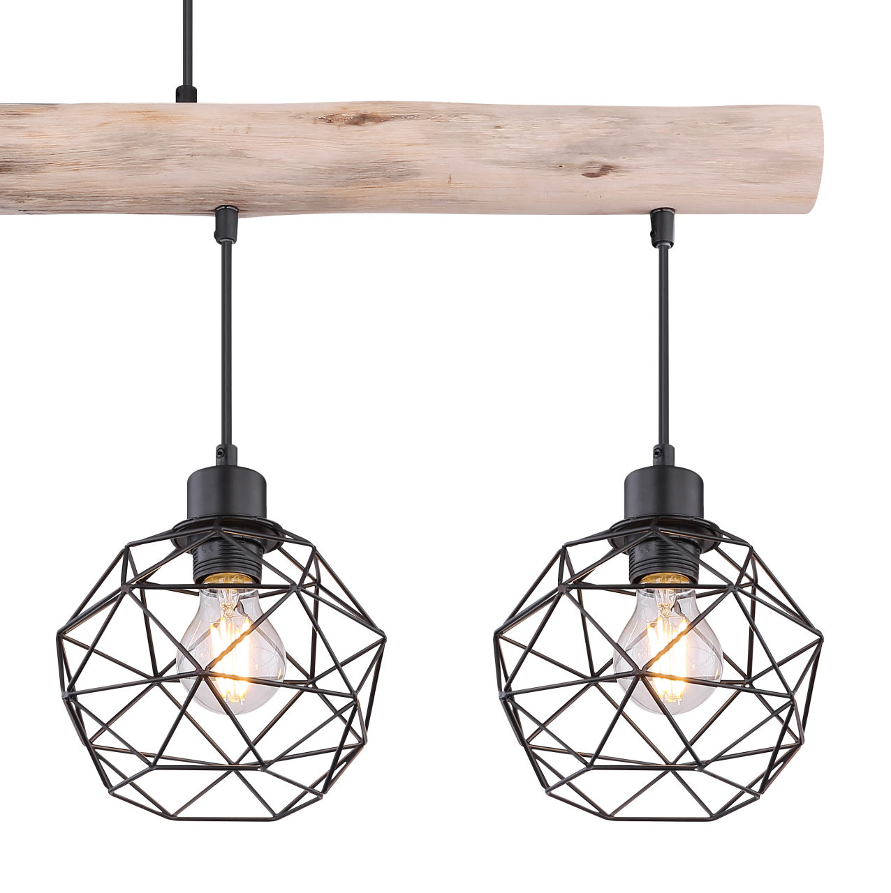 Globo Lighting - THEODOR - Hängeleuchte Metall schwarz matt, 4x E27