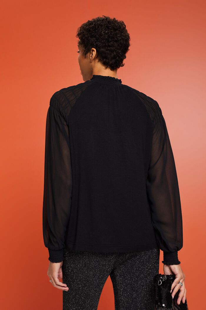 Longsleeve aus Materialmix