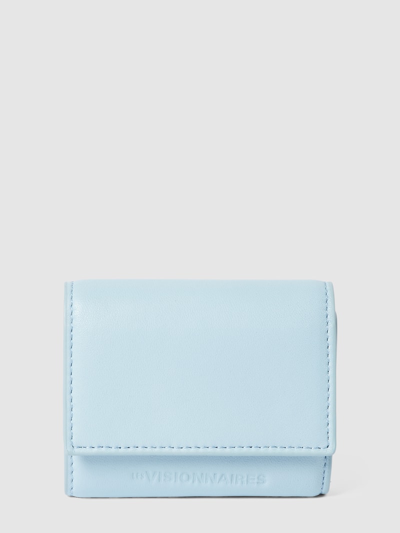 Portemonnaie mit Label-Detail Modell 'MELE SILKY' in hellblau