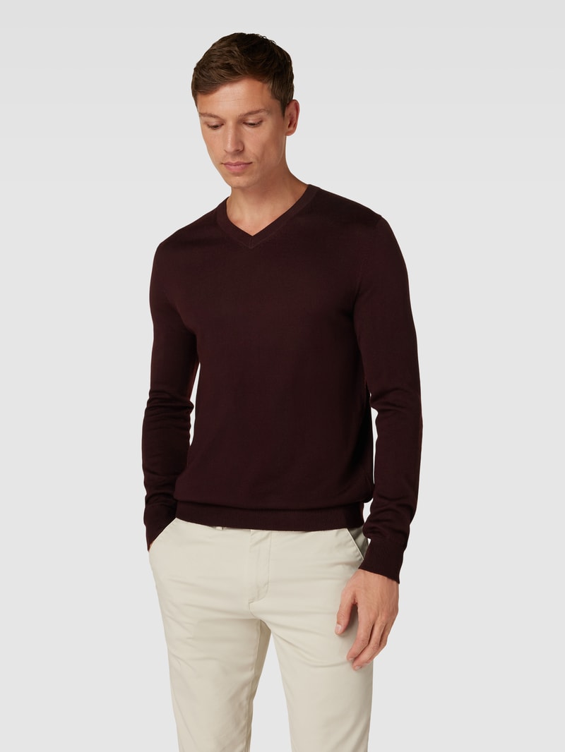 Strickpullover in bordeaux rot