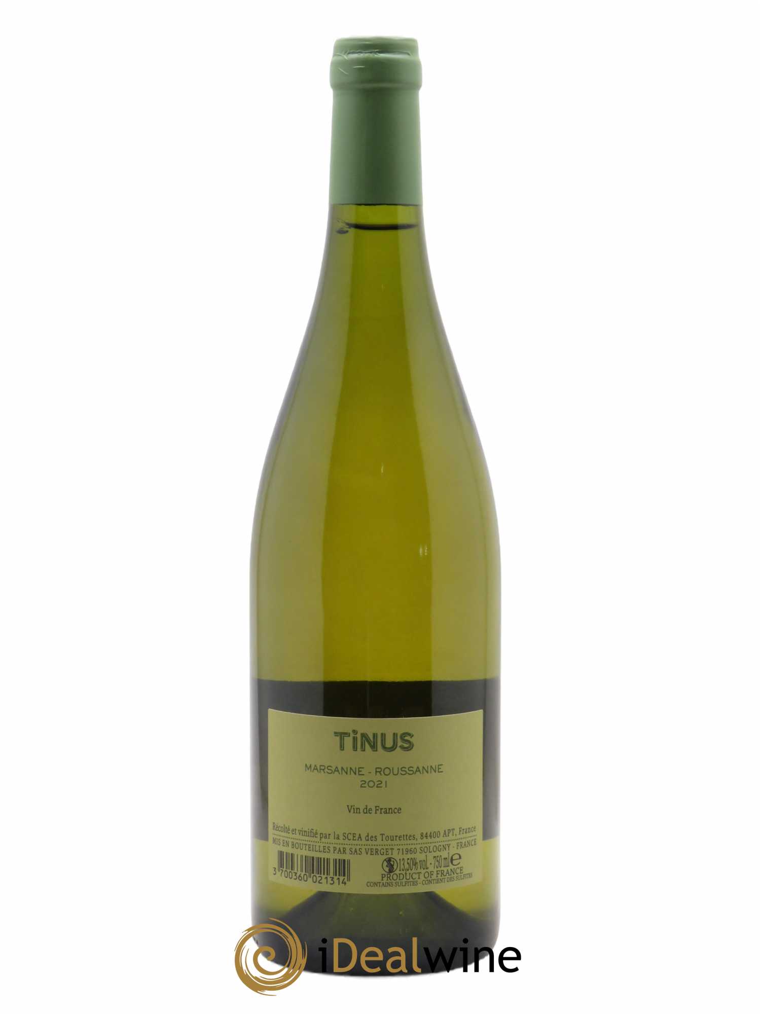 Vin de France Château des Tourettes Tinus Marsanne Roussanne Jean-Marie Guffens  2021 - Lot de 1 Bouteille