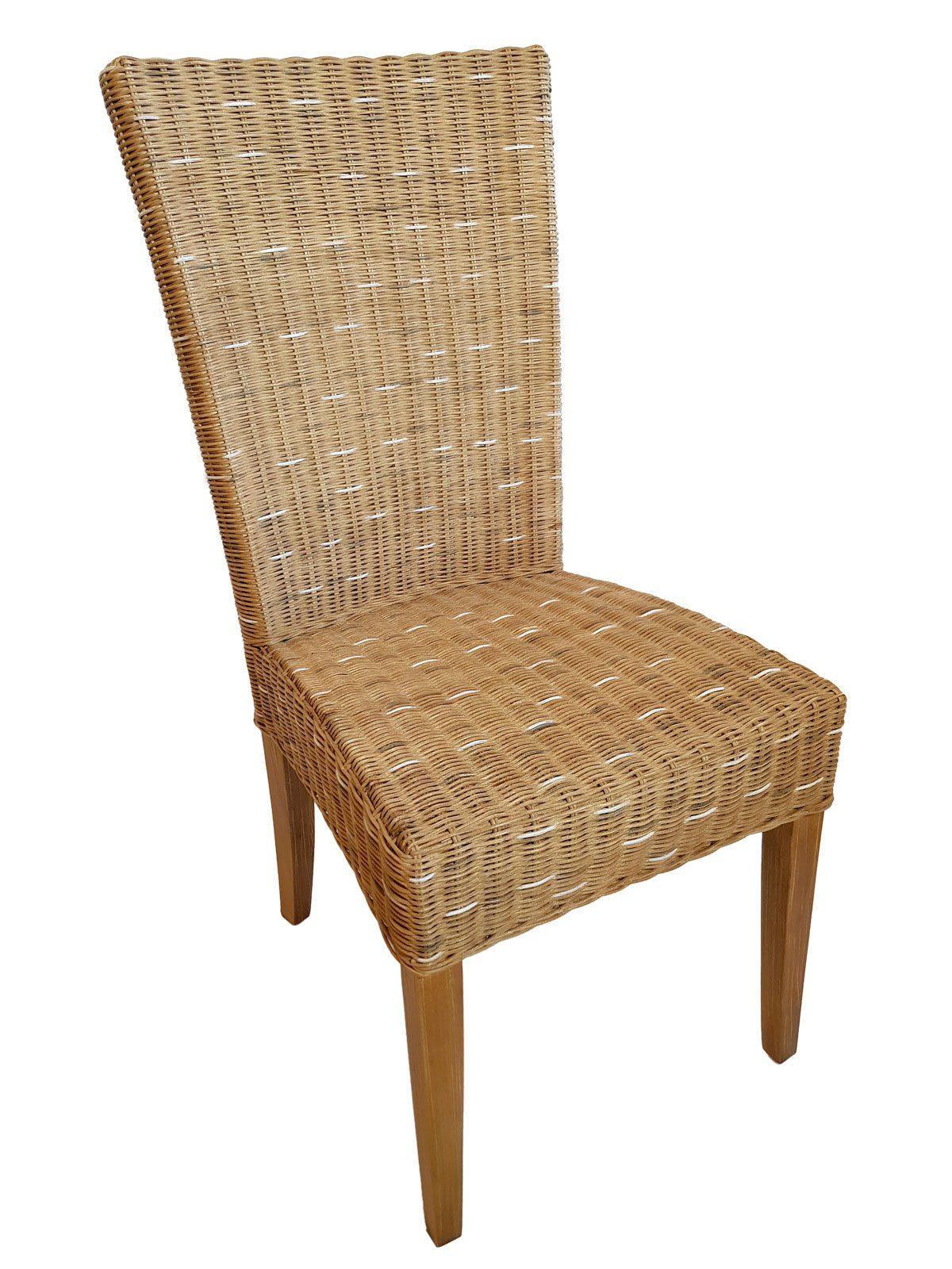 Minara Rattanstuhl Esszimmer Stühle Rattanstühle Wintergarten Korbstühle Cardine 6 Stück