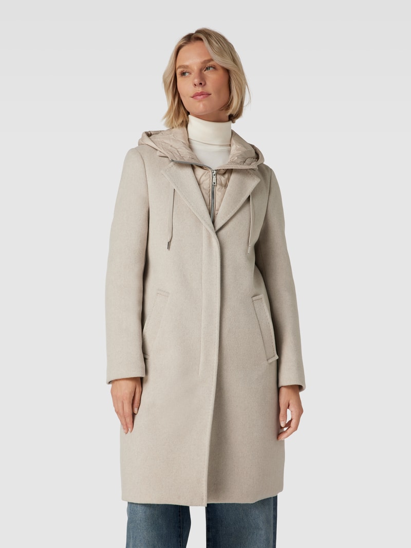 Kurzmantel im Double-Layer-Look in beige