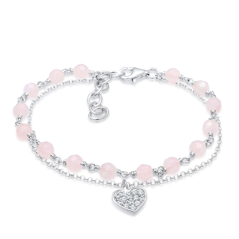 Elli Elli Bracelet Herz Kugel Kristalle 925 Silber Bracelet