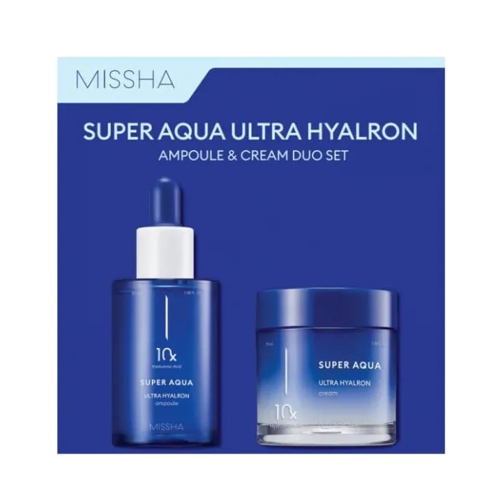 „Missha Super Aqua Hyaluron“ ampulių ir kremų rinkinys
