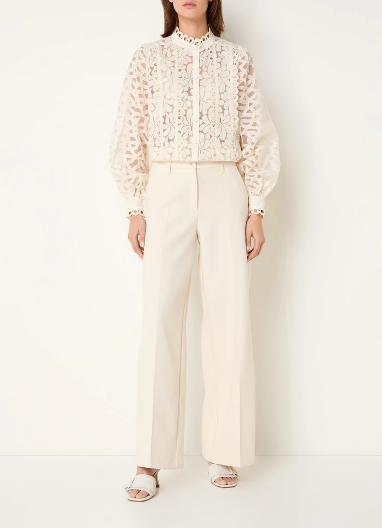 Summum high-waist wide-fit trousers with side pockets