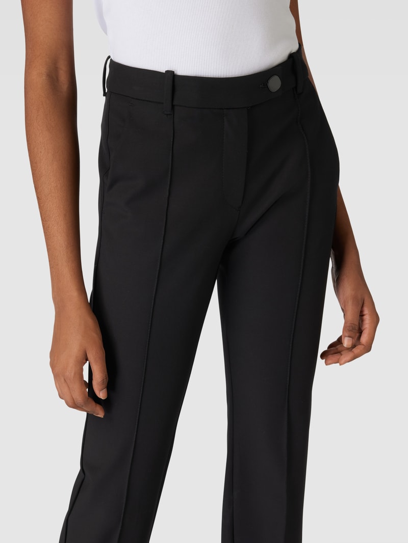 Wide Leg Hose mit Stretch-Anteil Modell 'Twiggy' in schwarz