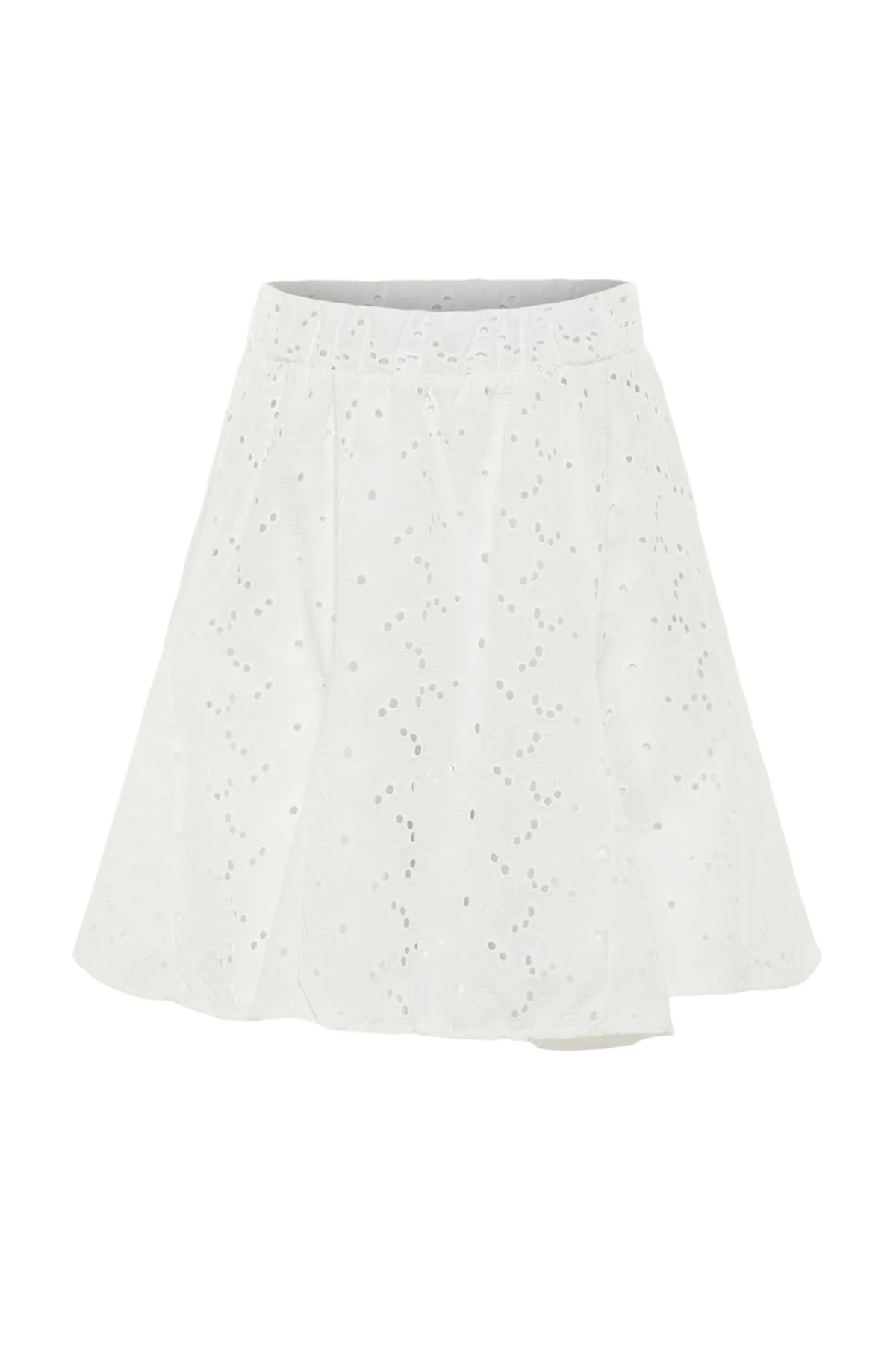 Trendyol Collection  Weißer Minirock mit gewebten Rüschen TBESS23ET00003