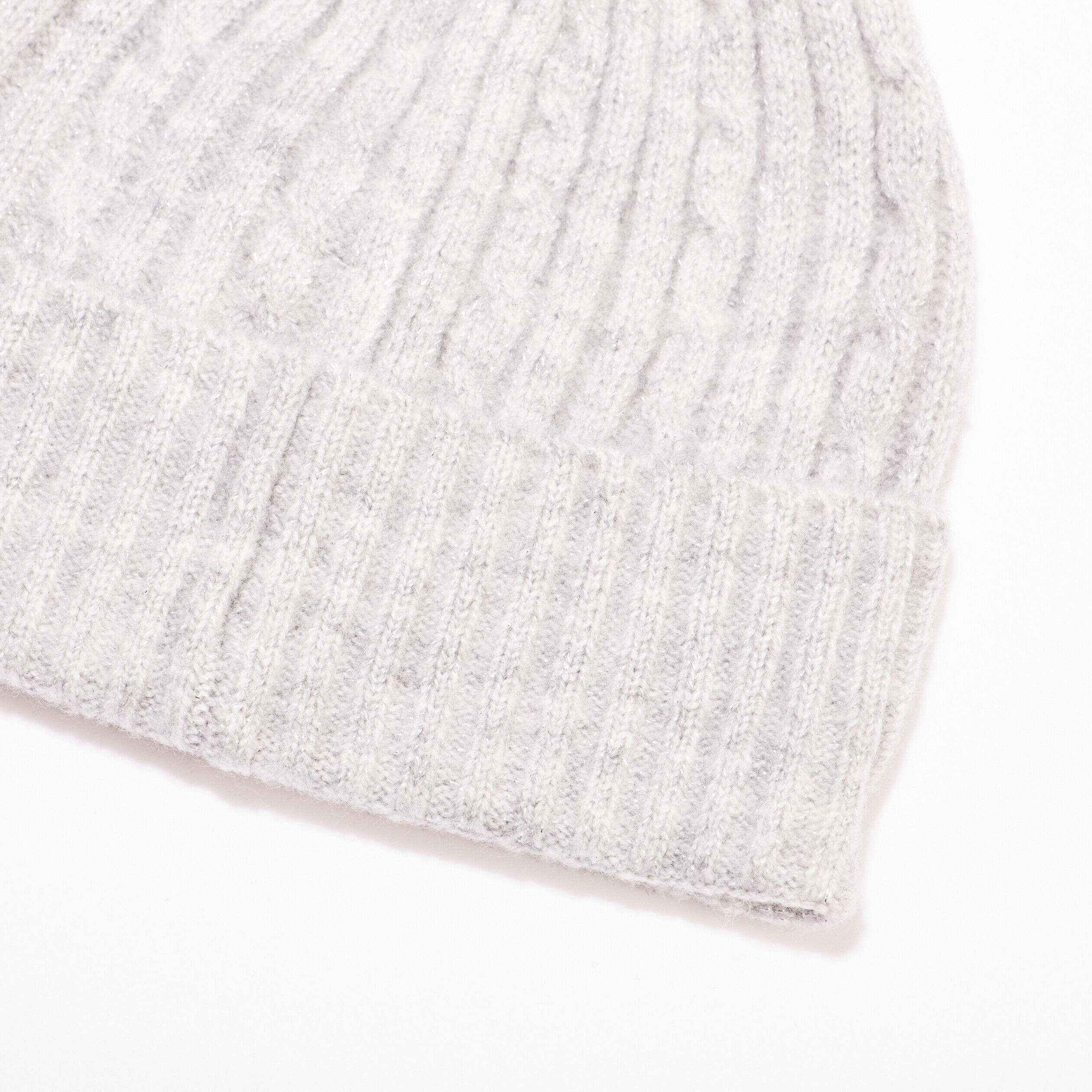 Bonnet avec pompon gris clair femme | Cache Cache