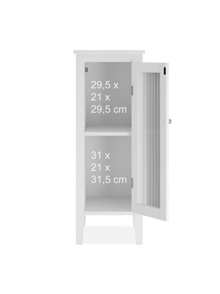 relaxdays Badezimmerschrank in Weiß - (B)30 x (H)81 x (T)33 cm günstig kaufen onesize