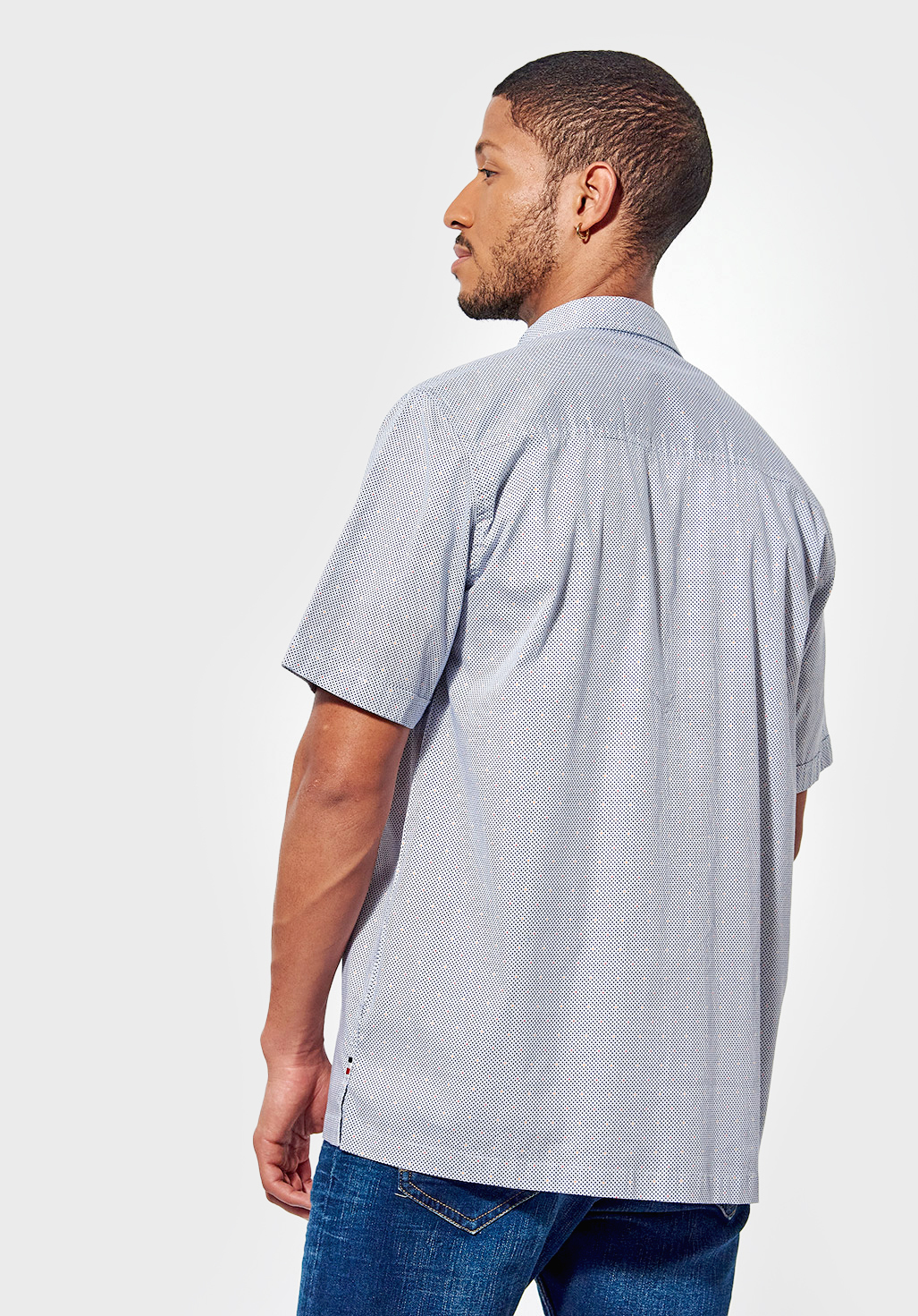 SINDH  Chemise régular bleue Homme à pois