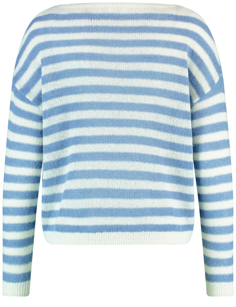 Gestreifter Pullover mit Wollanteil