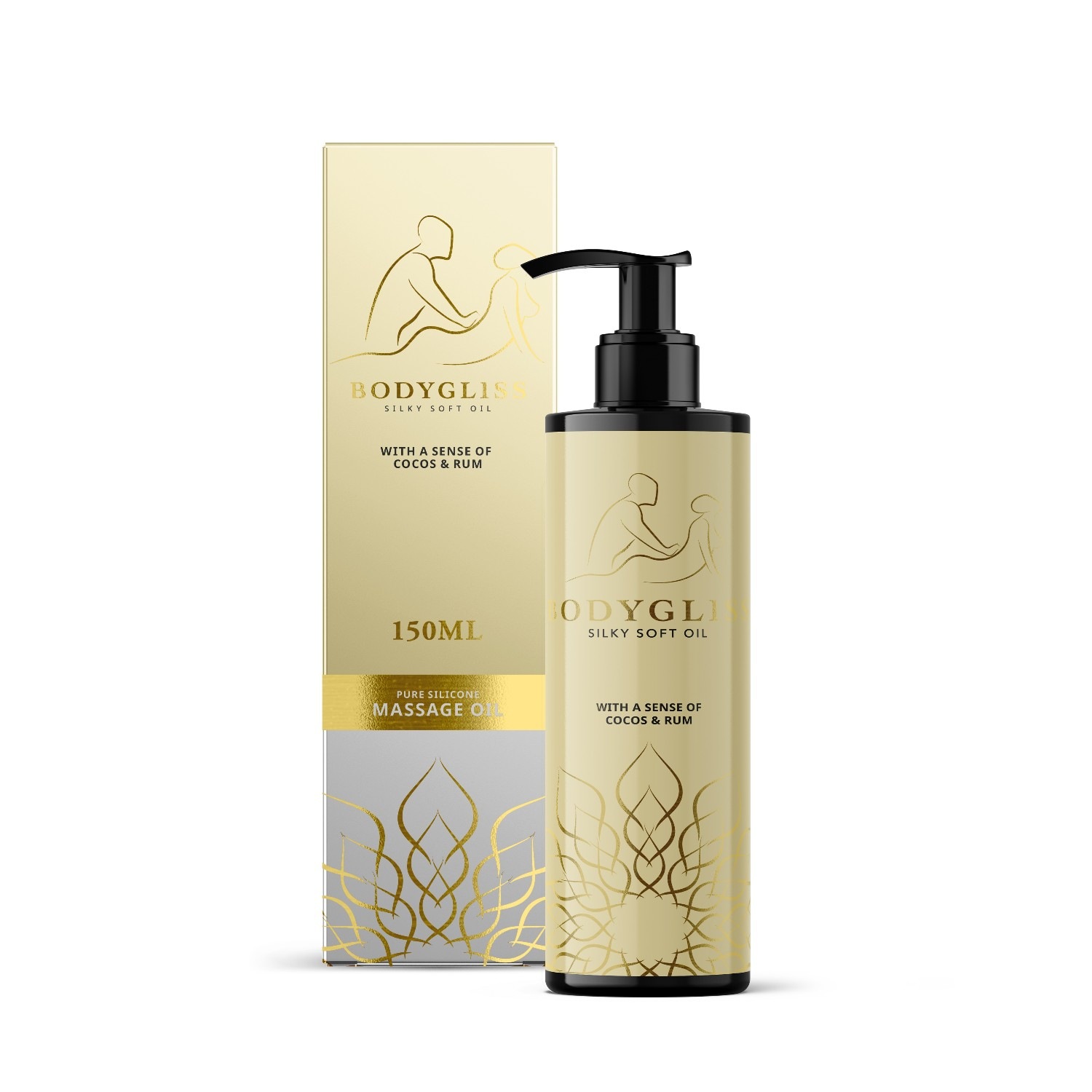 Massageöl und Gleitmittel in 1 Kokosnuss & Rum - 150 ml