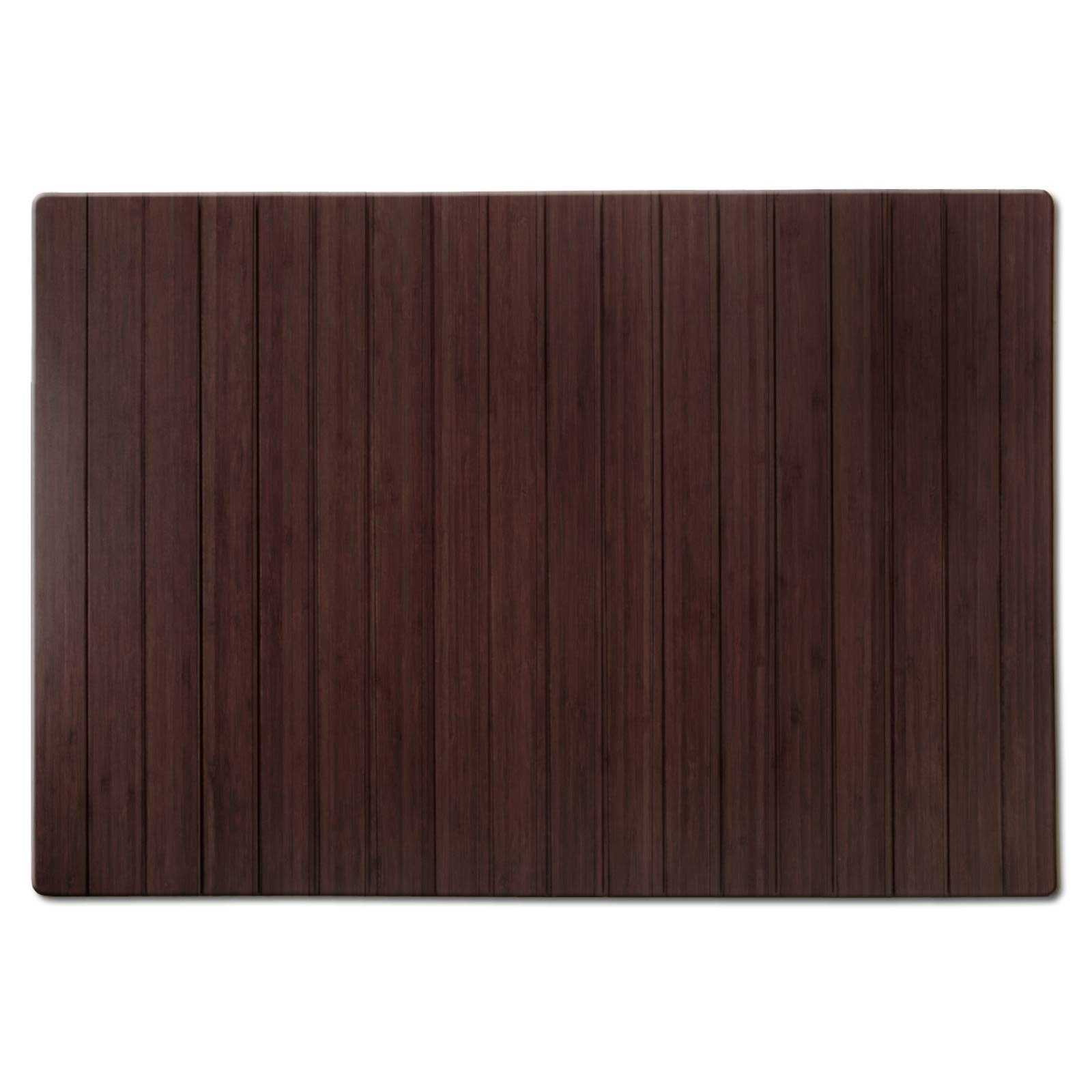 Karat Bodenschutzmatte Bambus für Hartböden, Schutzmatte, 90x120 cm, Dunkelbraun