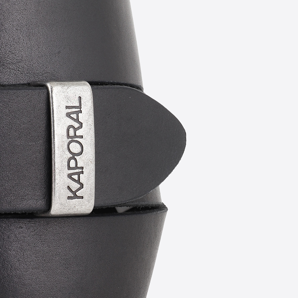 HEDAS  Ceinture en cuir noir Homme