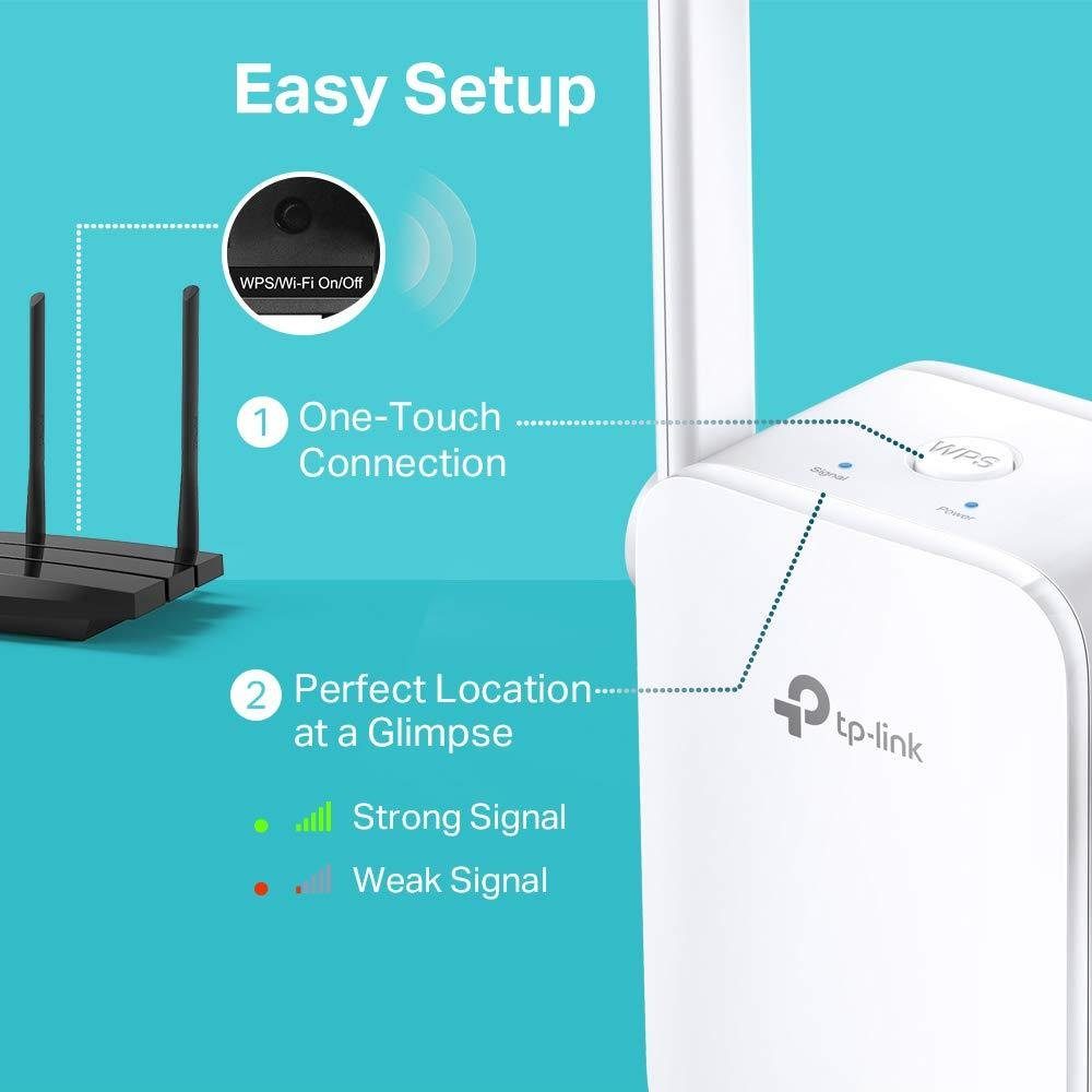 TP-Link TL-WA855RE WLAN-Repeater, bis 300 Mbit/s, WLAN Verstärker, LAN Port, WPS