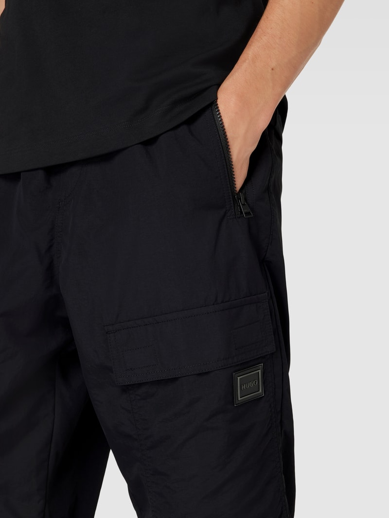 Cargohose mit elastischem Bund Modell 'Ganno' in schwarz