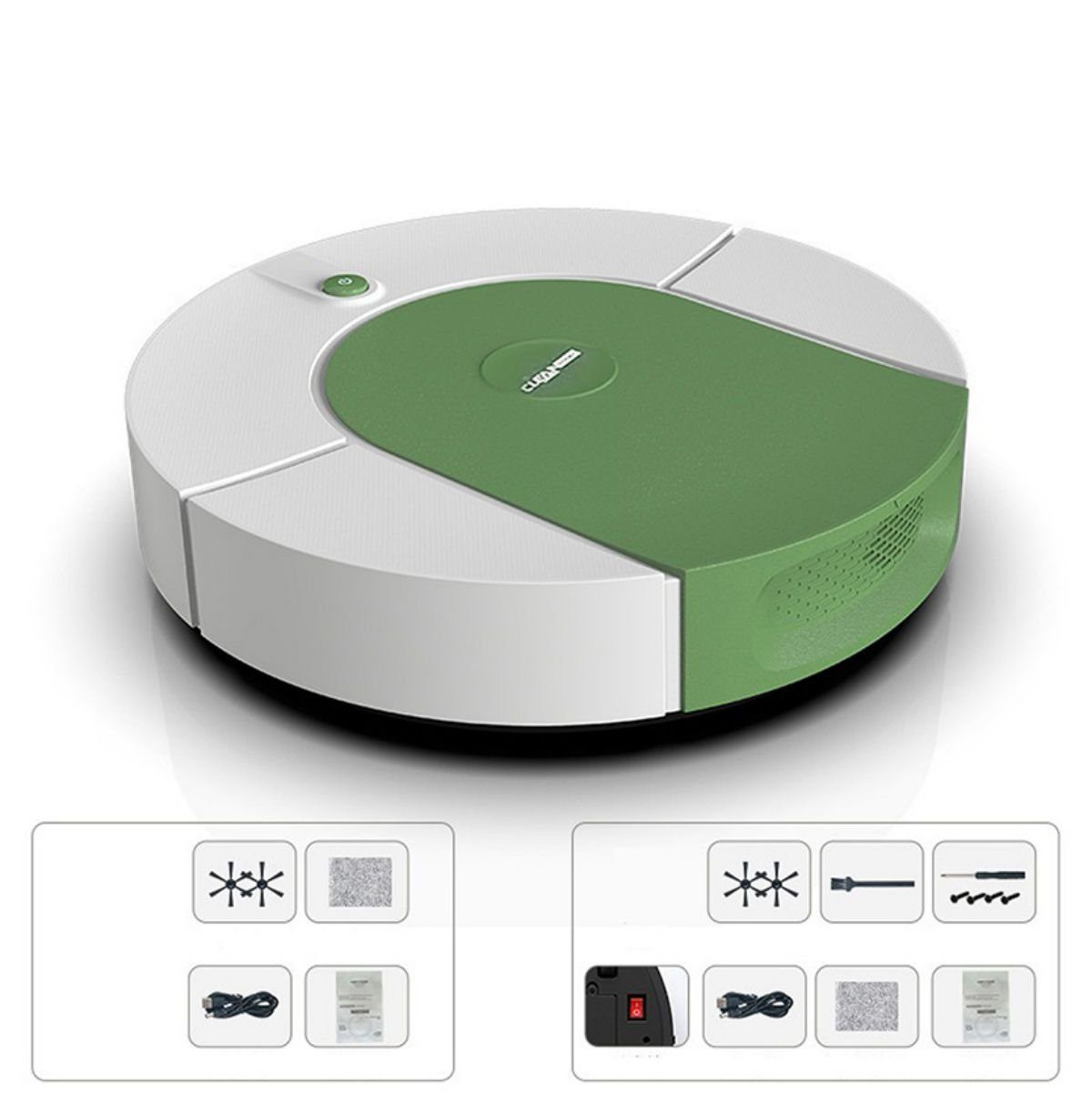 Yoyaxi Wischroboter Intelligenter Kehrroboter, USB-aufladbar, für automatisches Wischen, Automatischer Betrieb, starke Saugkraft, langlebiger Akku