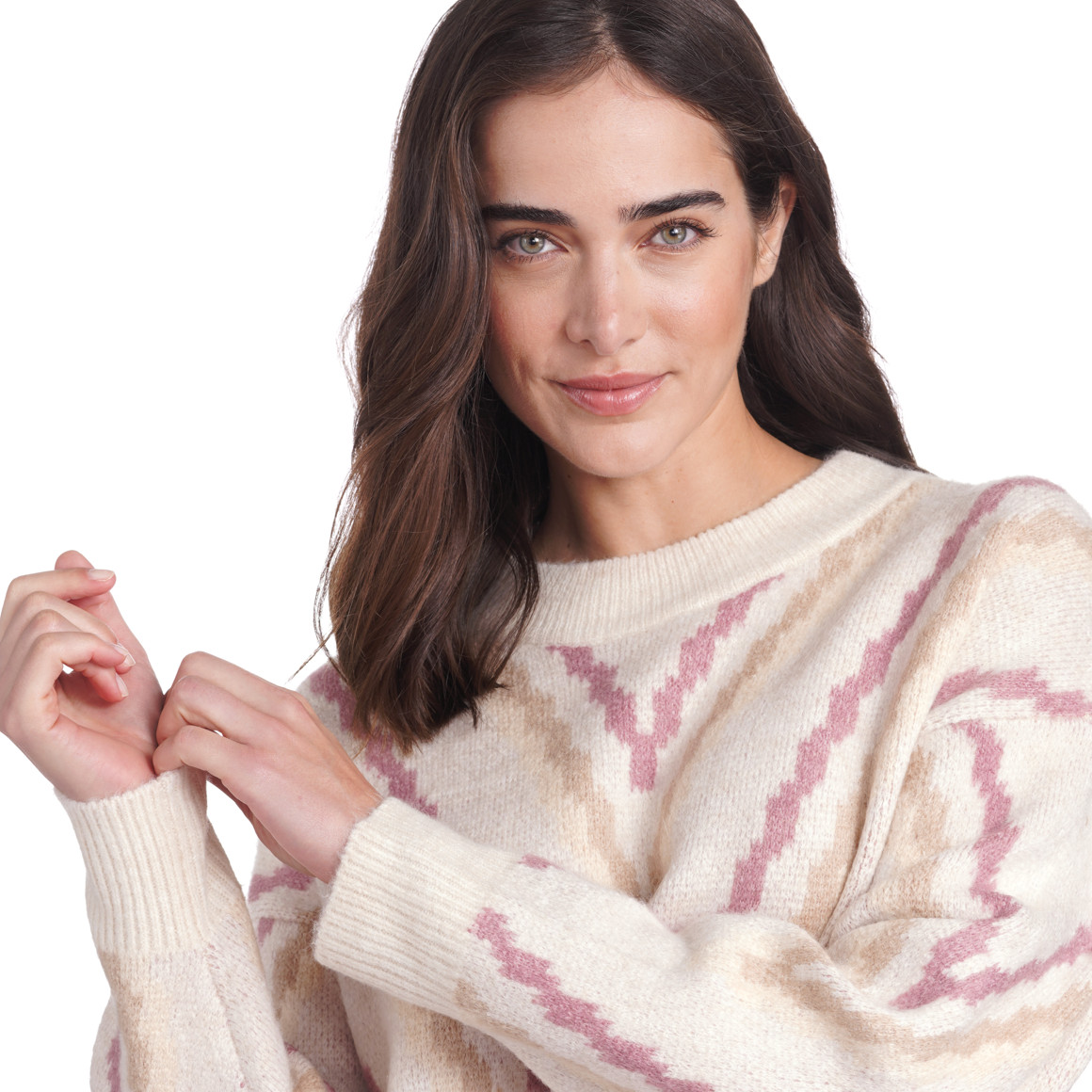 Damen Strickpullover mit Jacquard-Muster