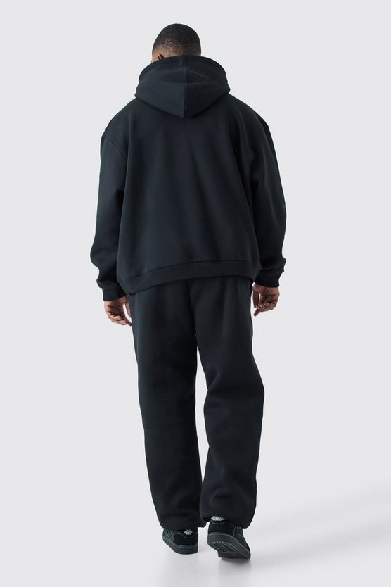 Plus kastiger Oversize Hoodie mit Totenkopf-Print