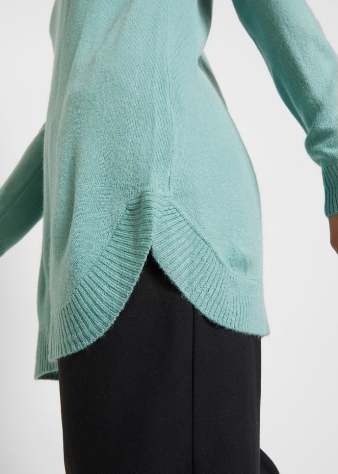 Feinstrickpullover mit Stehkragen