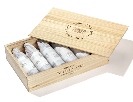Château Pontet-Canet Coffret 6 Millésimes : 1990 1994 1995 1996 1998 1999 Bordeaux Pauillac